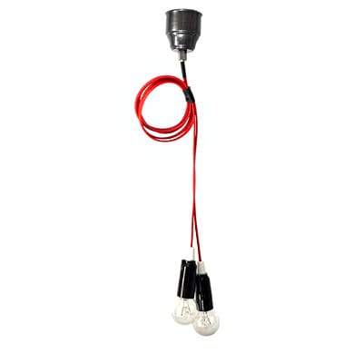 Lampa Double Nud Lamp Cable Red #023