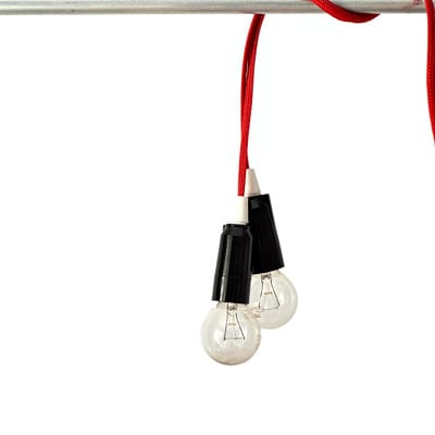 Lampa Double Nud Lamp Cable Red #023 - obrazek 2