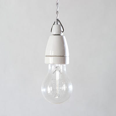Lampa Wisząca Loft White Porcelain Retro #076