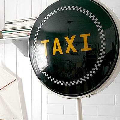 Yellow Cab New York Taxi Sign #114