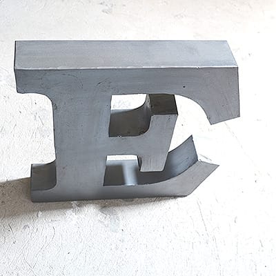 Loft Steel Letter E #116 - obrazek 2