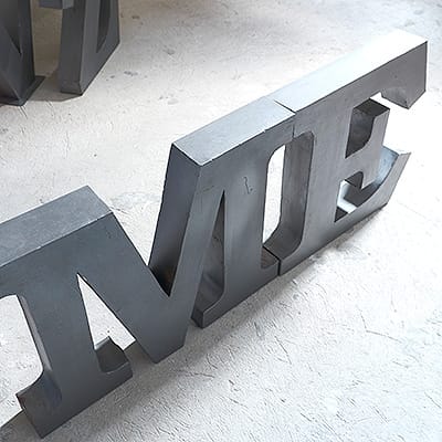 Loft Steel Letter E #116 - obrazek 3