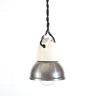 Lampa Wisząca Loft Silver & White Porcelain   #133