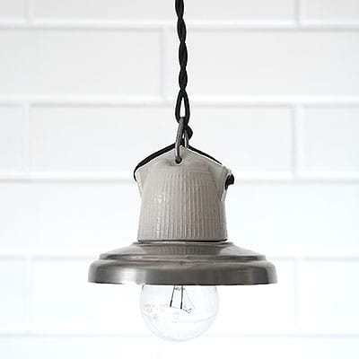 Lampa Wisząca Loft Silver & White Porcelain No2 #134