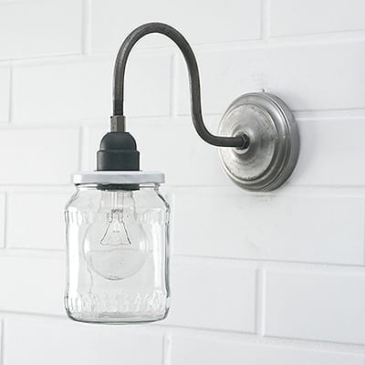 Kinkiet Glass Jar B&W #154