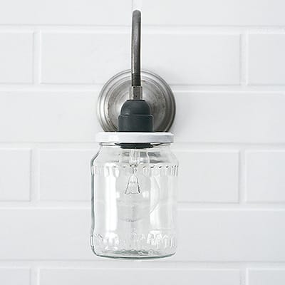 Kinkiet Glass Jar B&W #154 - obrazek 2