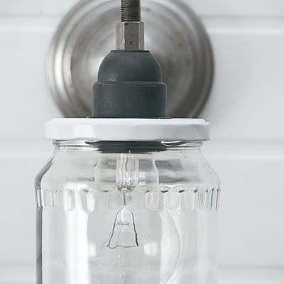 Kinkiet Glass Jar B&W #154 - obrazek 3