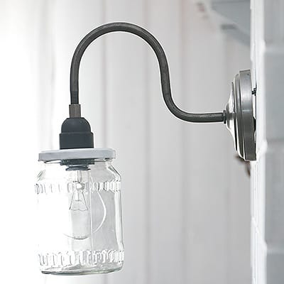 Kinkiet Glass Jar B&W #154 - obrazek 4