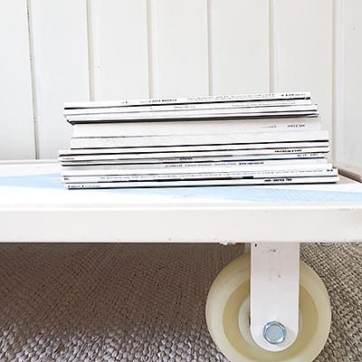 Loft White Wheel Table #160 - obrazek 2