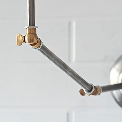 Kinkiet Steel & Brass Loft Paris Double Move #179 - obrazek 3