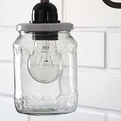 Kinkiet Industrialny Loft Glass Jar B&W No. 3 #190 - obrazek 2