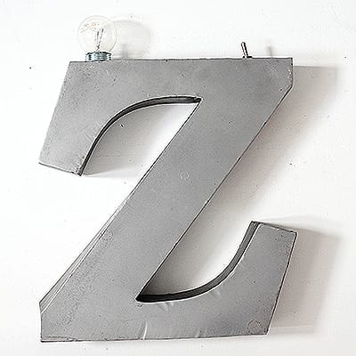 Lampa "Z" Loft Steel Letter #219
