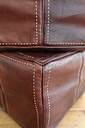 Marokańska Pufa Loft Leather Fez #259 - obrazek 3