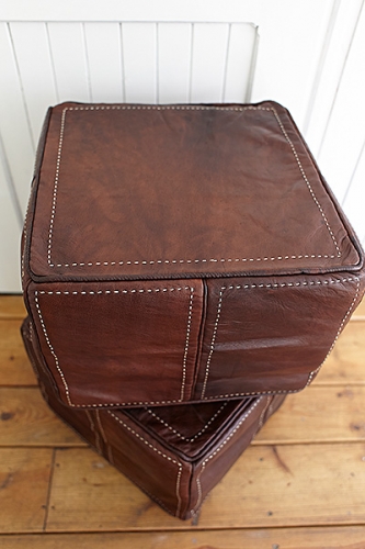 Marokańska Pufa Loft Leather Fez #259 - obrazek 4