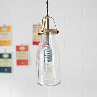 Lampa Wisząca Loft Brass PRL Milk #279