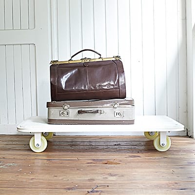 Loft Wardrobe White Wheel Table Fabric #318