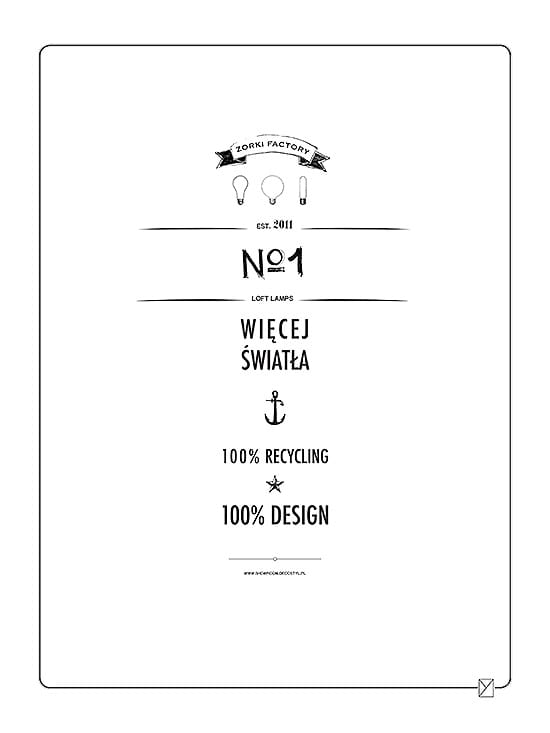 Poster Simple Loft Zorki Factory Więcej Światła #313