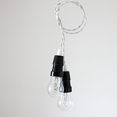 Lampa Double Nud Lamp Cable White #335