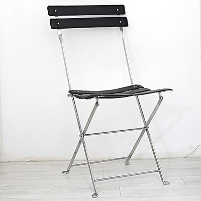 Bauhaus Składane Krzesło Leather & Chrome #359