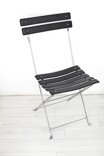 Bauhaus Składane Krzesło Leather & Chrome #359 - obrazek 2