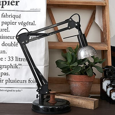 Lampa Stołowa Industrialna Factory Black Vol4 #395