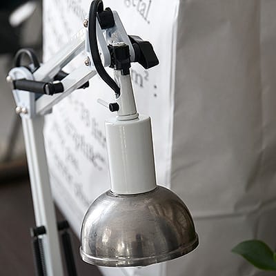 Lampa Stołowa Industrialna Factory White Vol3 #394 - obrazek 4