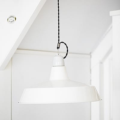 Lampa Industrialna Enamel Loft White Big #403