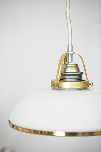 Lampa Loft White Glass Paris Bistro Gold #402 - obrazek 3