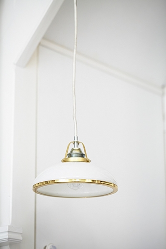 Lampa Loft White Glass Paris Bistro Gold #402 - obrazek 2