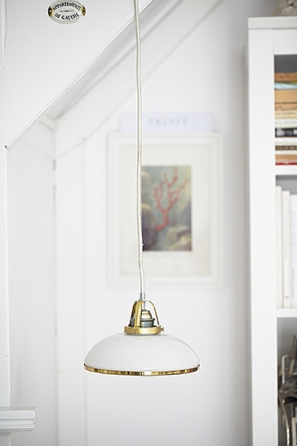 Lampa Loft White Glass Paris Bistro Gold #402 - obrazek 4