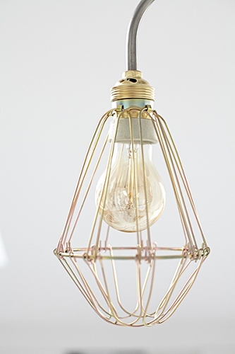 Kinkiet Industrialny Loft Gold Cage #408 - obrazek 2