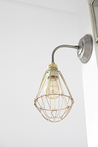 Kinkiet Industrialny Loft Gold Cage #408 - obrazek 3