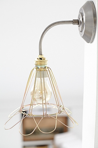 Kinkiet Industrialny Loft Gold Cage #408 - obrazek 5