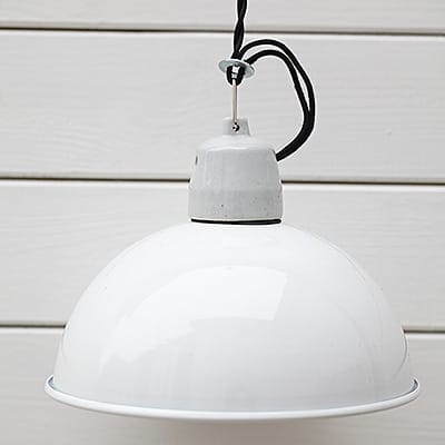Lampa Industrialna Loft Heavy Steel White Porcelain #440