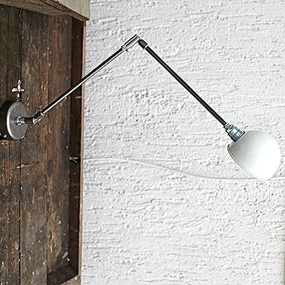 Kinkiet Industrialny Zorki Factory Loft White Long Simple #455