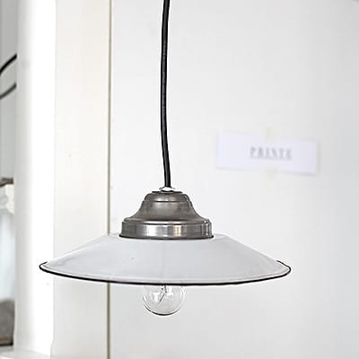 Lampa Industrialna Enamel Loft White Factory No.5 #470