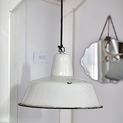 Lampa Industrialna Enamel Loft White Factory Vol. 2 #485