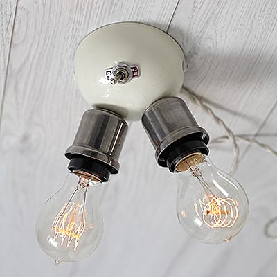 Lampa Industrialna Loft Double Meduzot Cream ON / OFF #494