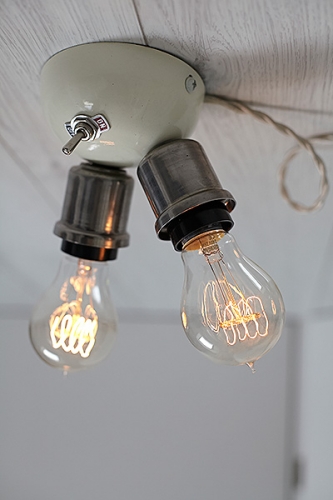 Lampa Industrialna Loft Double Meduzot Cream ON / OFF #494 - obrazek 2