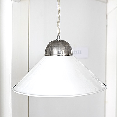 Lampa Industrialna Enamel Loft White Big #515