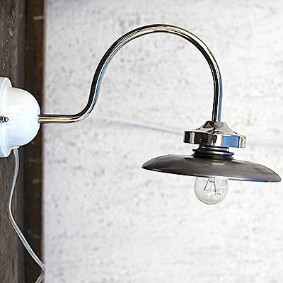 Kinkiet Industrialny Zorki Factory Loft White Chrome #518