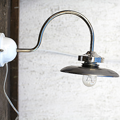 Kinkiet Industrialny Zorki Factory Loft White Chrome #518