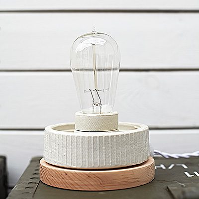 Lampa Biurkowa Loft Porcelain and Wood #527