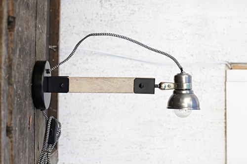 Kinkiet Industrialny Loft Office Wood #517 - obrazek 2