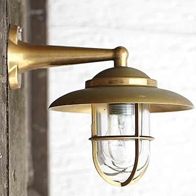 Kinkiet Morski Marine Brass Heavy Glass #539