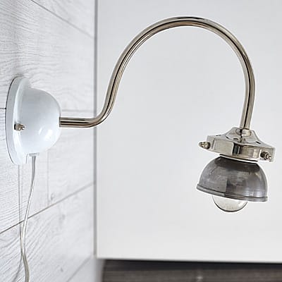 Kinkiet Industrialny Zorki Factory Loft White Chrome #559