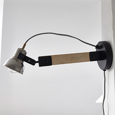 Kinkiet Industrialny Loft Office Wood #575