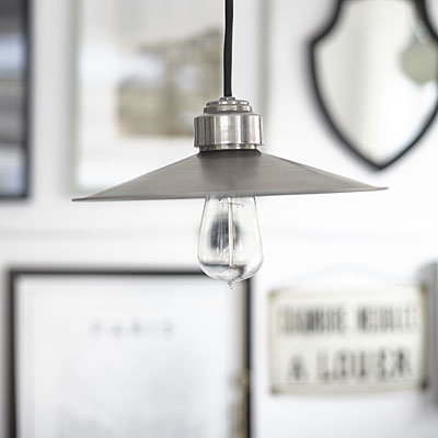 Lampa Wisząca LOFT Simple Silver Steel #596