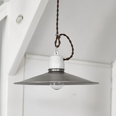 Oświetlenie Lampa Industrialna LOFT Silver Porcelain #660