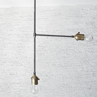 Oświetlenie Lampa Loft Simple Double Gold #665 - obrazek 2